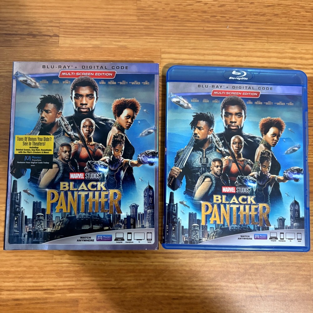 Black Panther Marvel Studios Blu-ray Multi-Screen Edition Slipcover Included